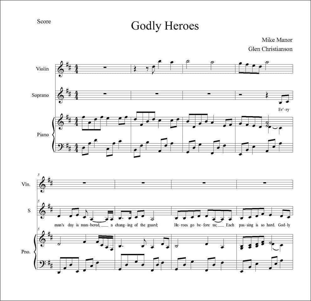 New Release! | Sheet Music for GODLY HEROES