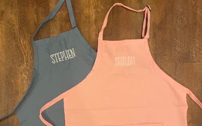 Custom Embroidered Aprons Now Available!