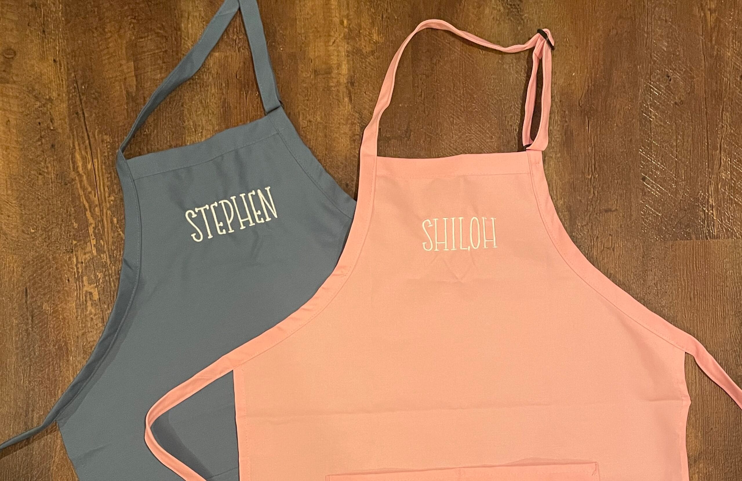 embroidered apron