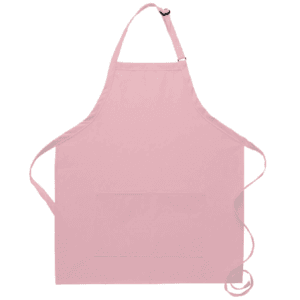 pink bib apron