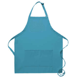 turquoise bib apron