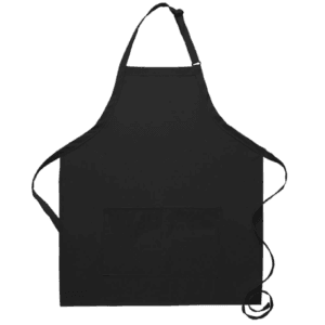 black bib apron