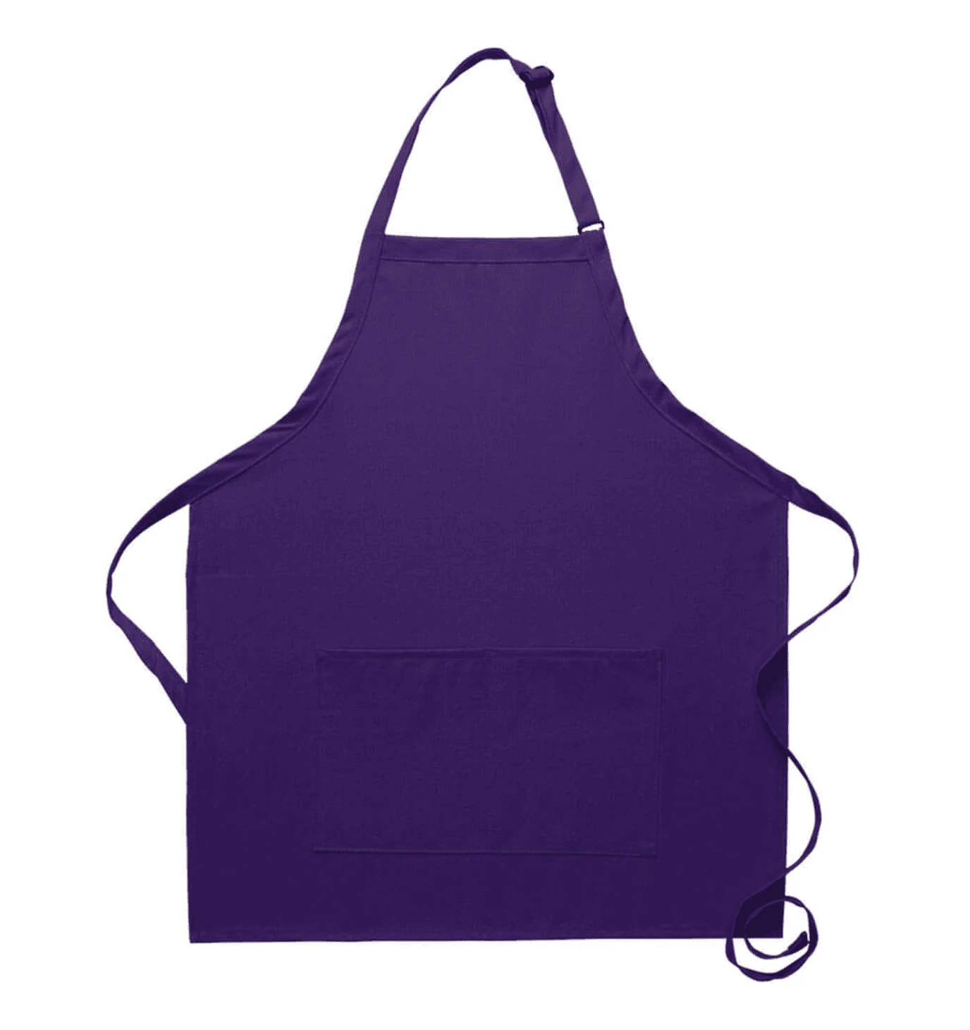 purple bib apron