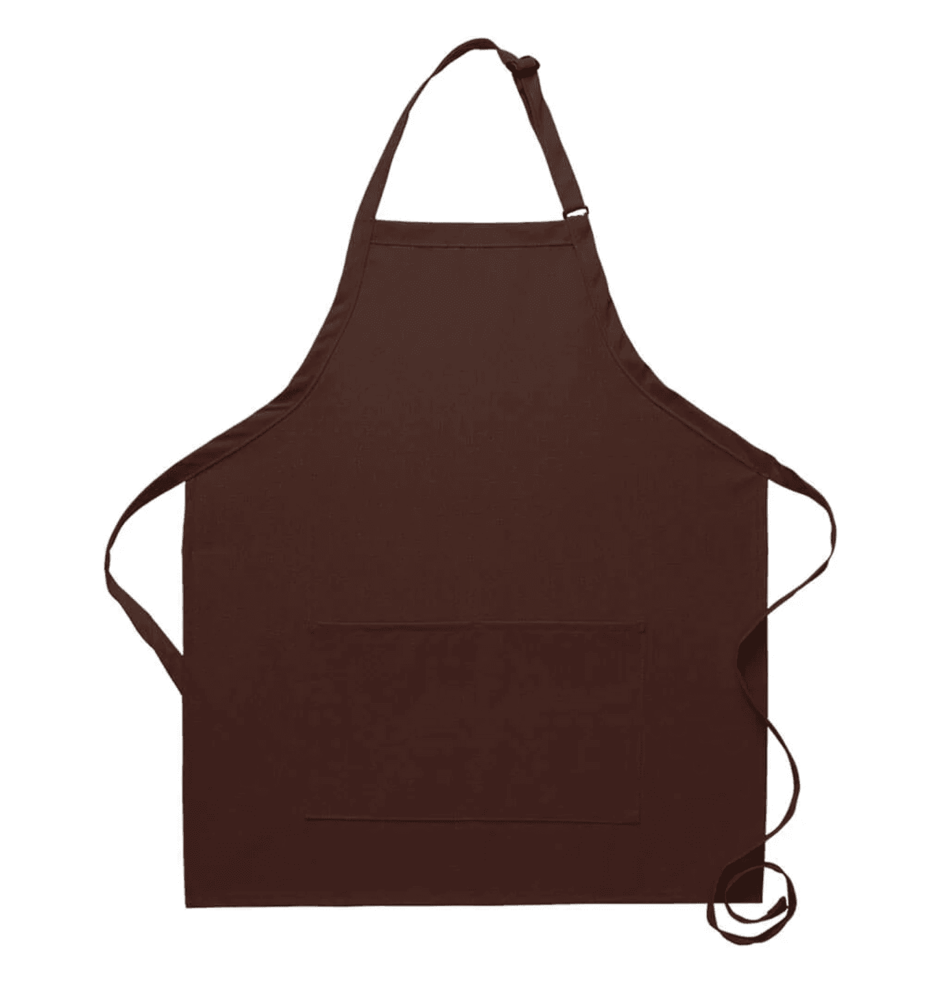 brown bib apron