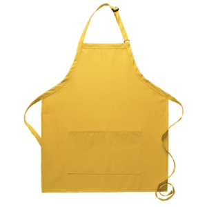 yellow bib apron