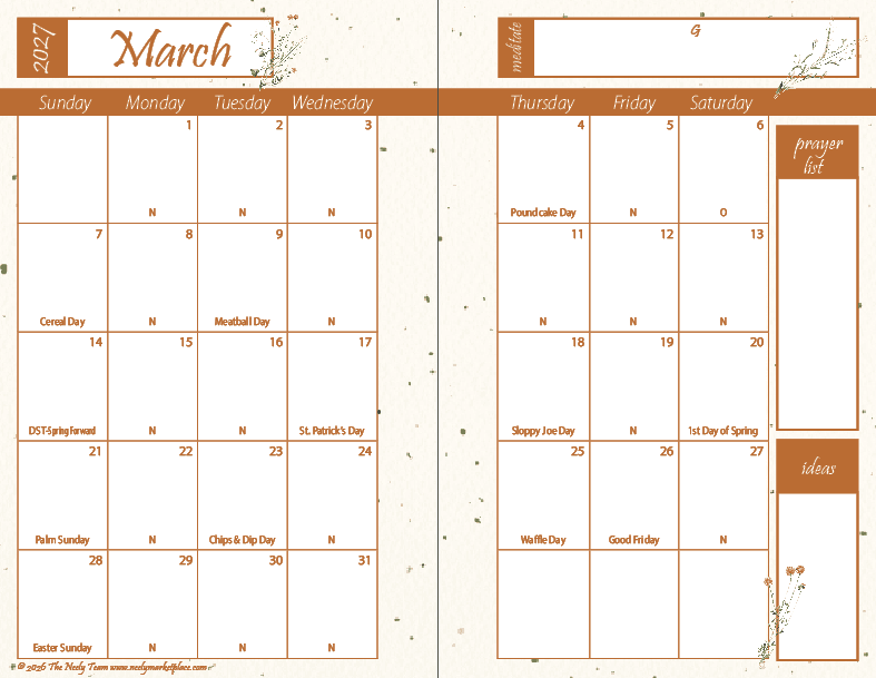 2027 Planner - Vintage Earth Tones Women's Edition - Image 4