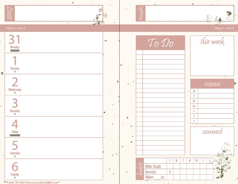 2027 Planner - Vintage Earth Tones Women's Edition - Image 7