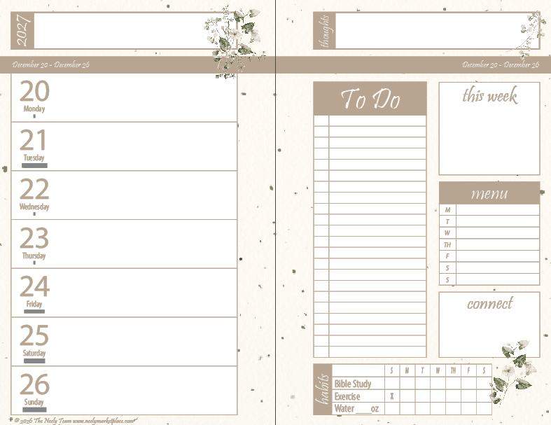 2027 Planner - Vintage Earth Tones Women's Edition - Image 9